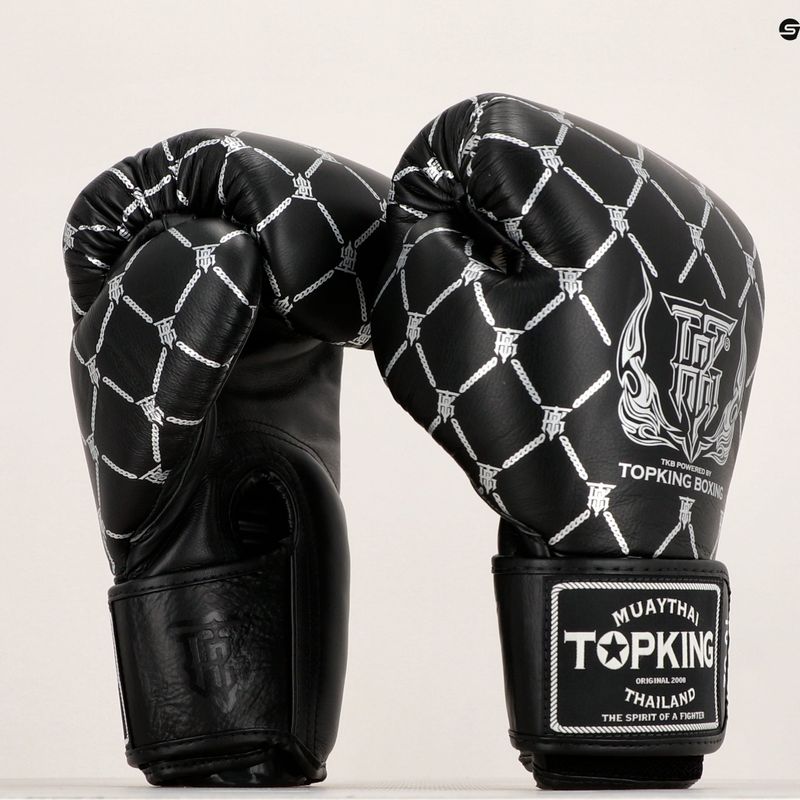 Boxerské rukavice Top King Boxing Chain black/silver 6