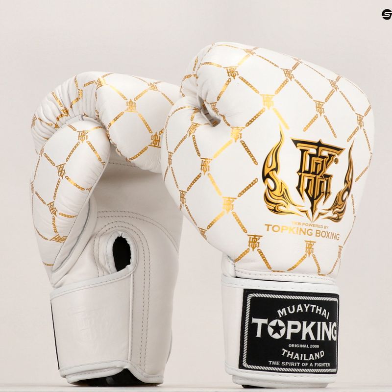 Boxerské rukavice Top King Boxing Chain white/gold 6