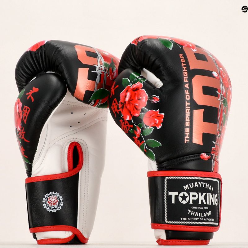 Boxerské rukavice Top King Boxing Rose white/black 6