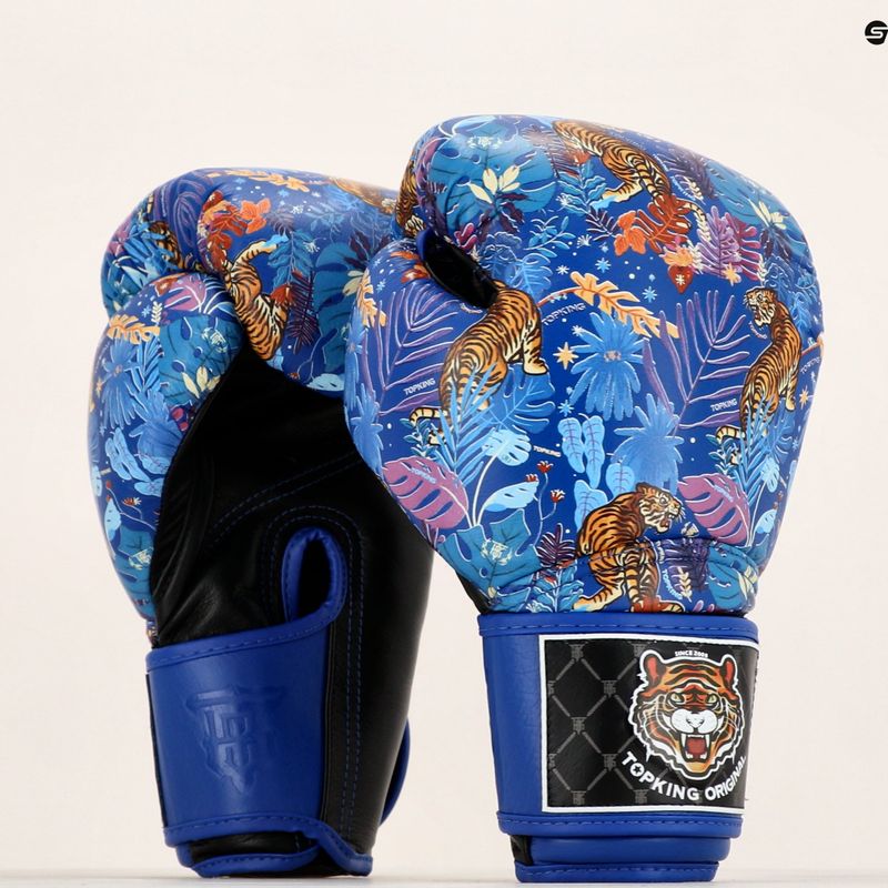 Boxerské rukavice Top King Boxing Wild Tiger black/blue 6