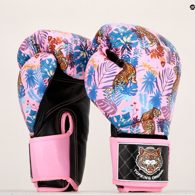 Boxerské rukavice Top King Boxing Wild Tiger black/pink 7