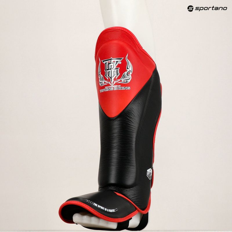 Chrániče holennej kosti a chodidla Top King Shin Guards Blend black/red 8