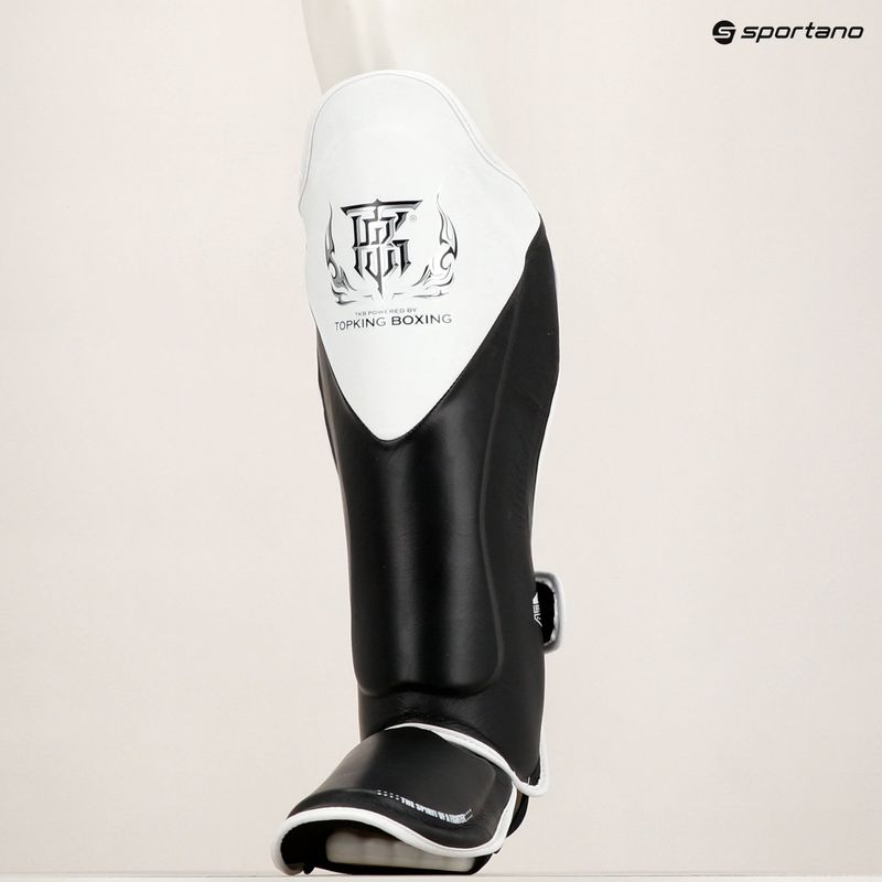 Chrániče holennej kosti a chodidla Top King Shin Guards Blend black/white 8
