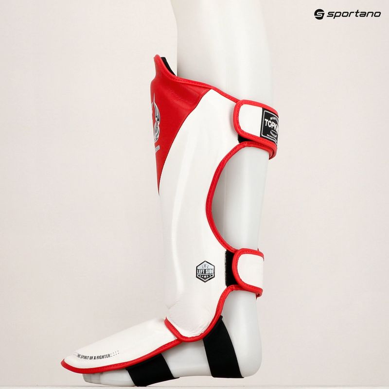 Chrániče holennej kosti a chodidla Top King Shin Guards Blend white/red 8