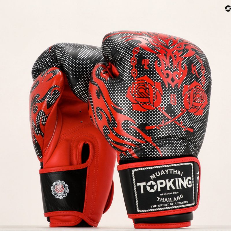 Boxerské rukavice Top King Boxing Dragon red/black 6
