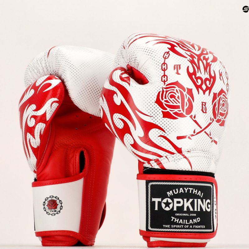 Boxerské rukavice Top King Boxing Dragon red/white 6