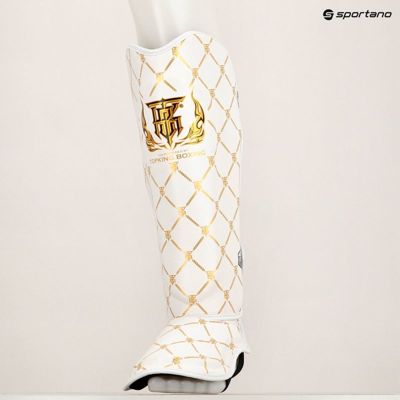 Chrániče holennej kosti a chodidla Top King Chain white/gold 8