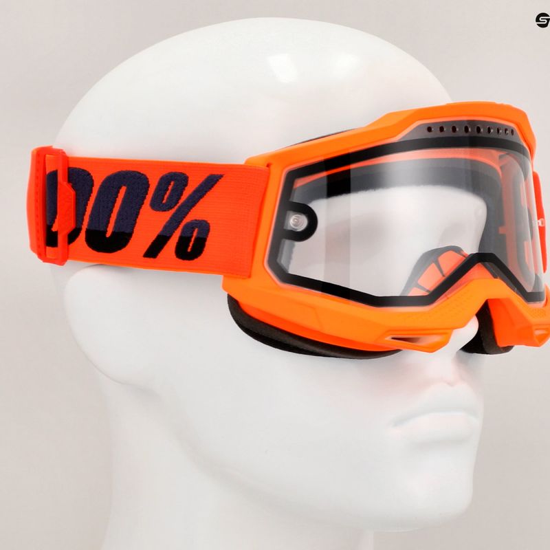 Cyklistické okuliare 100% Accuri 2 Enduro MTB neon/orange/clear 7
