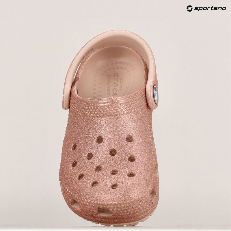 Detské šľapky Crocs Classic Glitter Clog Toddler quartz glitter 16