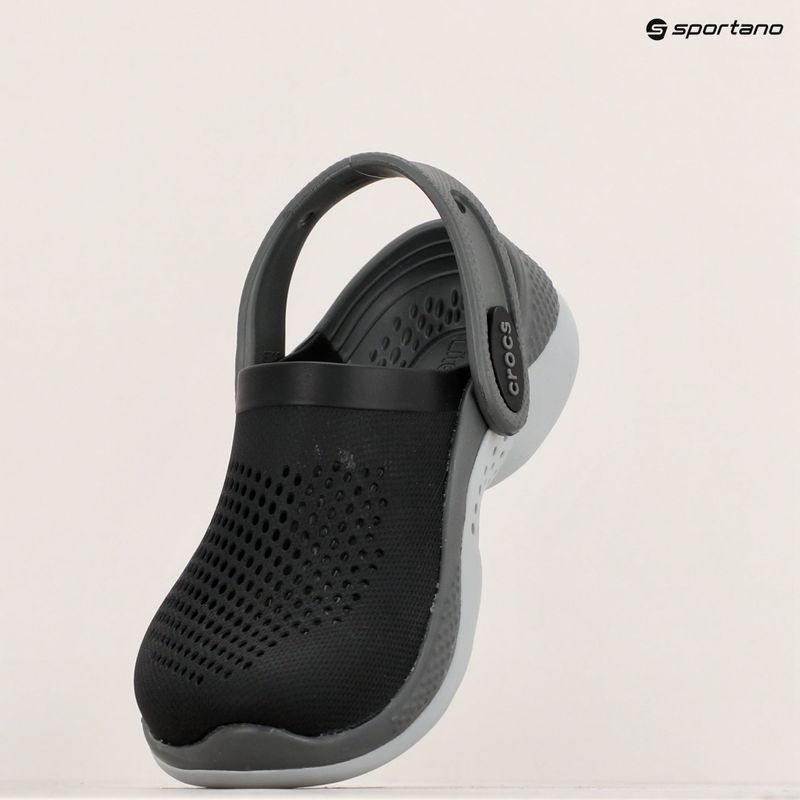 Detské šľapky Crocs LiteRide 360 Clog Kids black/slate grey 11