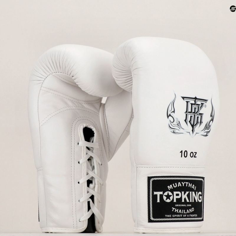 Boxerské rukavice Top King Muay Thai Pro biele 7