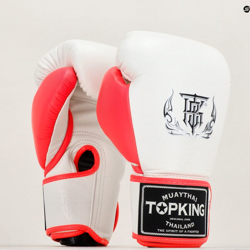 Boxerské rukavice Top King Boxing Reborn white/pink 6