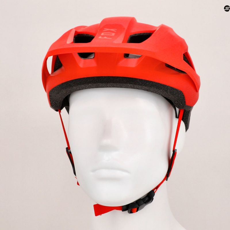 Cyklistická prilba Fox Racing Mainframe Trvrs fluorescenčná červená 8