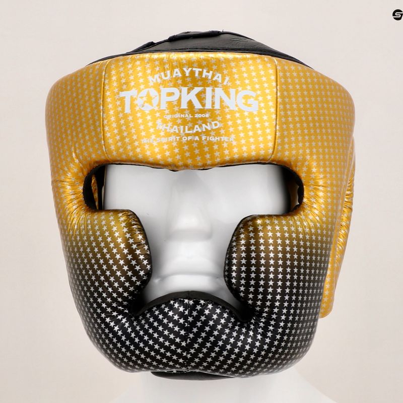Boxerská prilba Top King Super Star gold 8
