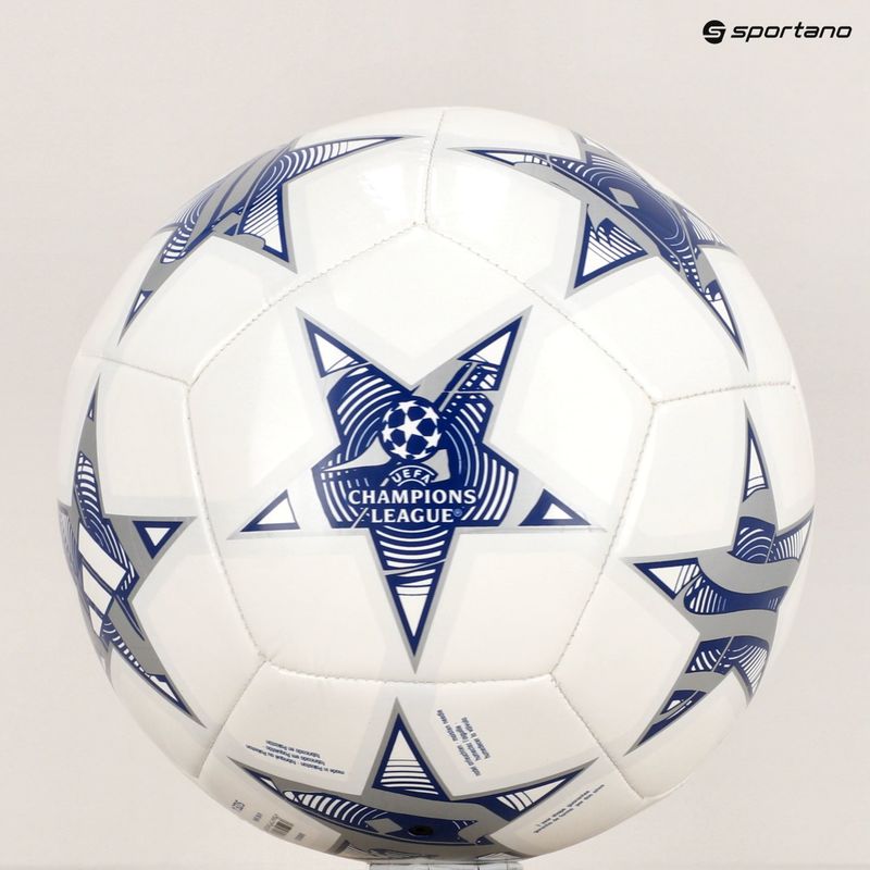 Futbalová lopta adidas UCL Club 23/24 futbalová biela/železná metalíza/šoková fialová/jasná azúrová veľkosť 4 5