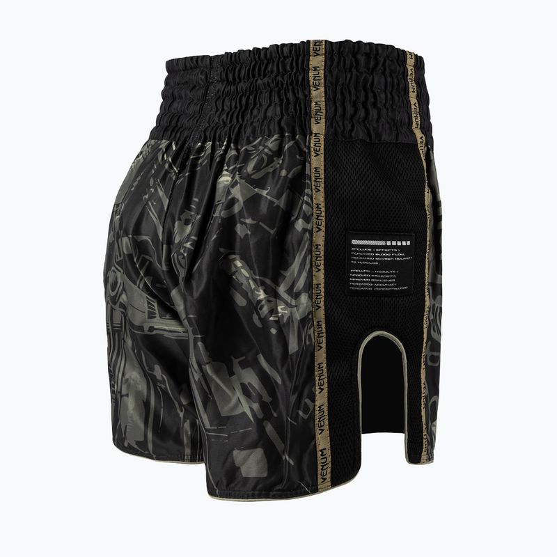 Pánske tréningové šortky Venum Nexus Invader Muay Thai black/sand 4