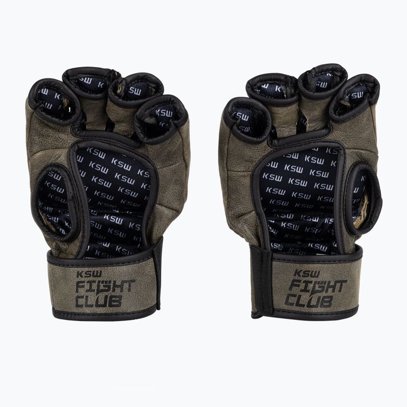 KSW Fight Club hnedé grapplingové rukavice Gloves_FCL 3