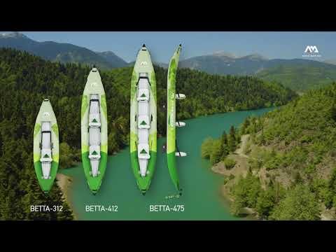 Aqua Marina Rekreačný kajak zelený Betta-475 3-osobový 15'7″ nafukovací kajak 17