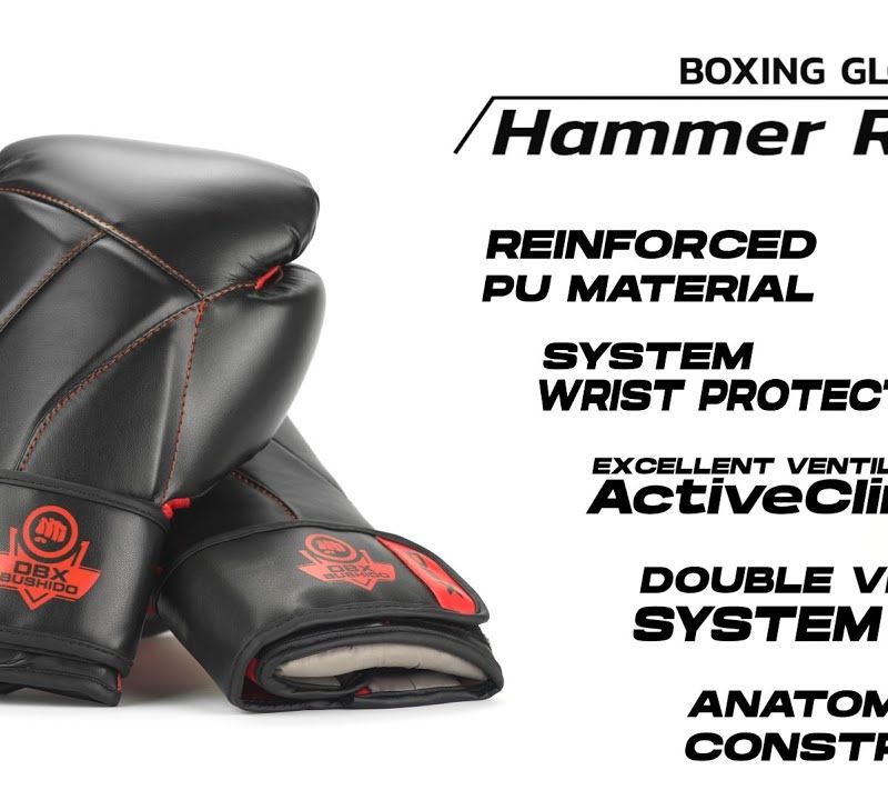DBX BUSHIDO "Hammer - Red" Muay Thai boxerské rukavice čierna/červená 20