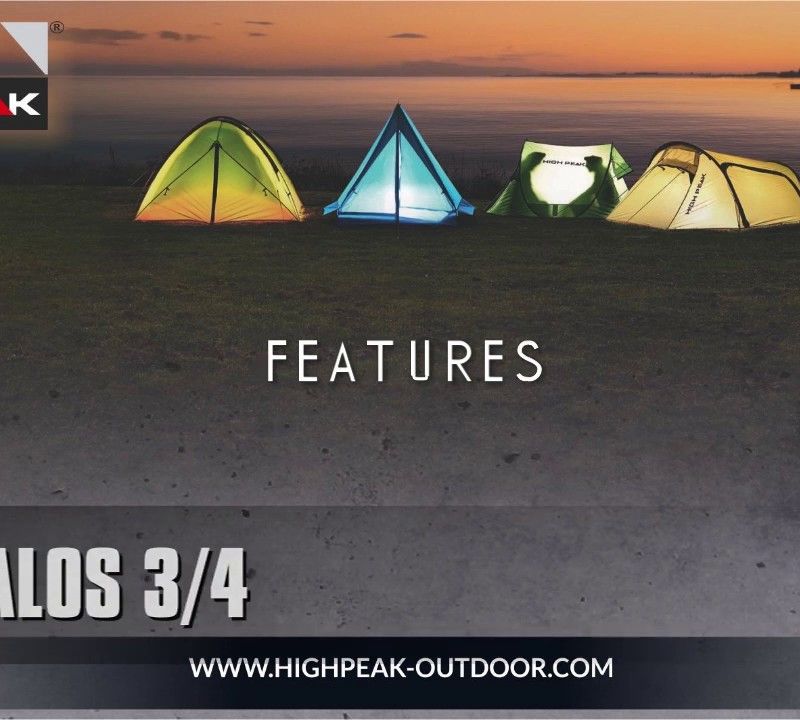 Kempingový stan High Peak Talos sivo-zelený pre 4 osoby 11510 11