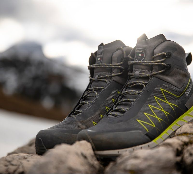 Pánske trekové topánky Dolomite Croda Nera Hi GTX grey 13