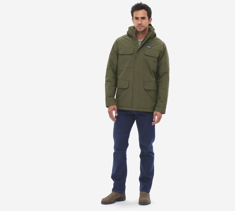 Pánska zateplená bunda Patagonia Isthmus Parka classic tan 13