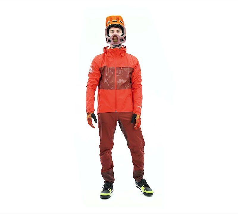 Pánska cyklistická bunda Endura Singletrack II Waterproof orange harvest 13