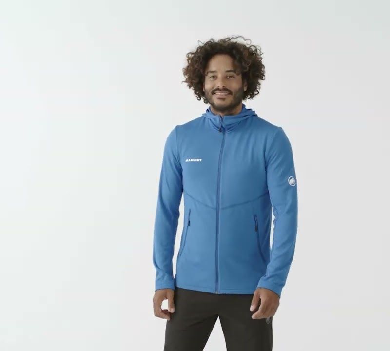 Pánska trekingová mikina Mammut Aconcagua Light ML s kapucňou čierna 11