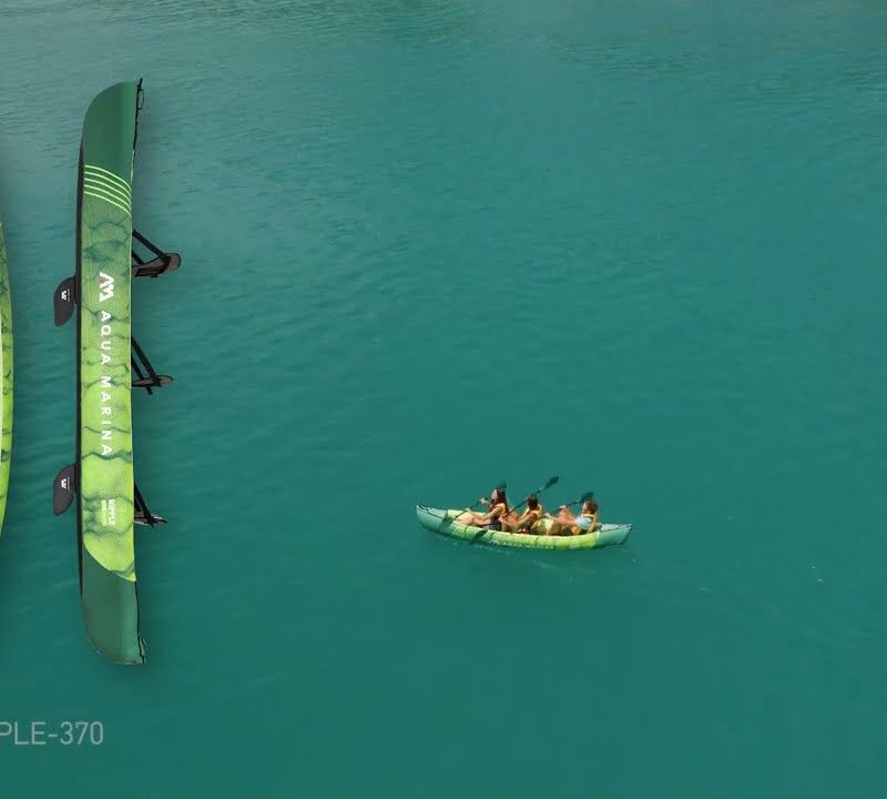 Aqua Marina Rekreačný kanoe zelený Ripple-370 3-osobový nafukovací kajak 12'2" 21