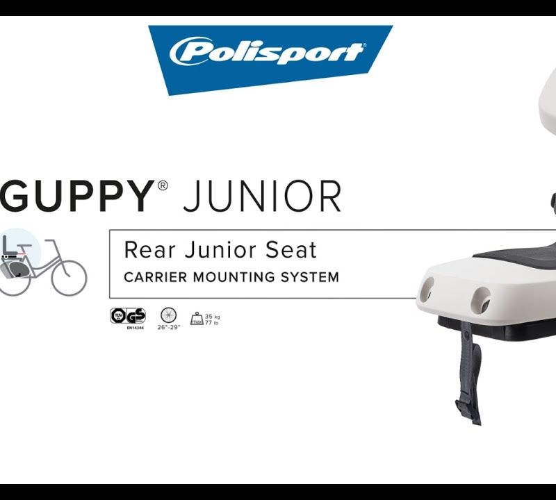 Sedadlo na bicykel Polisport Guppy Junior CFS so zadným nosičom šedé FO 8636100012 8