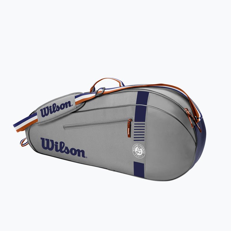 Tenisová taška Wilson Team 3 Pack Rolland Garros sivá WR8019201001 12