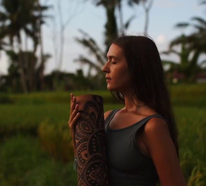 Yoga Design Lab Cork 3,5 mm hnedá podložka na jogu Mandala White 11