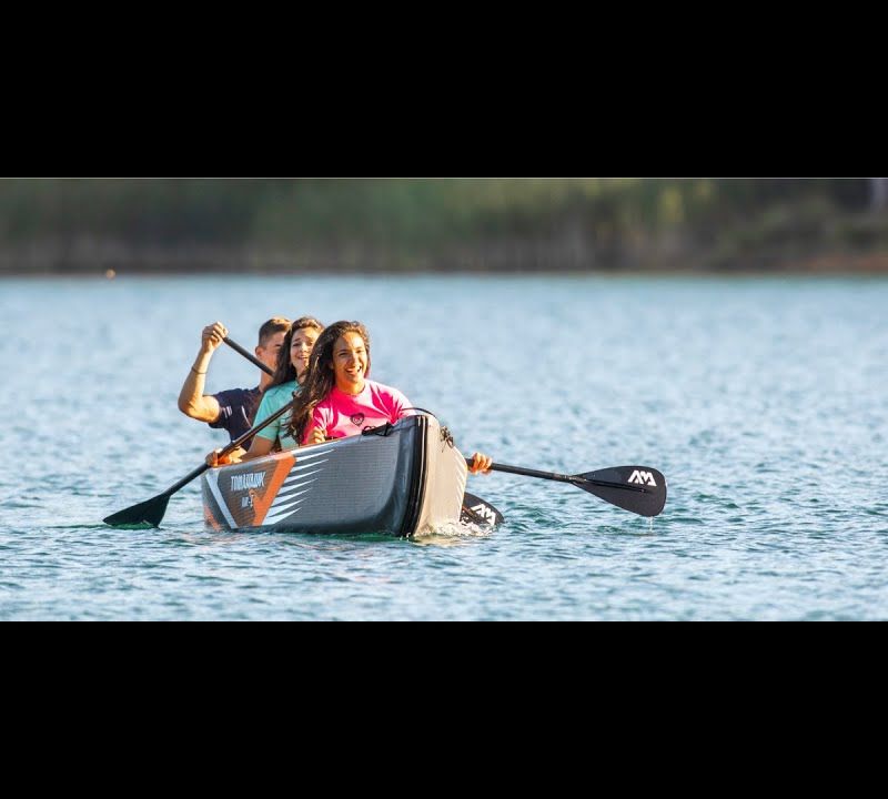 Vysokotlakový nafukovací kajak pre 3 osoby 15'8" Aqua Marina Tomahawk sivá Air-C 8