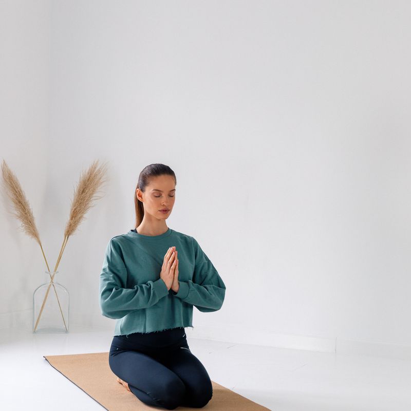 XTREXO Podložka na jogu TPE korok 6 mm čierna YM-C01C 8