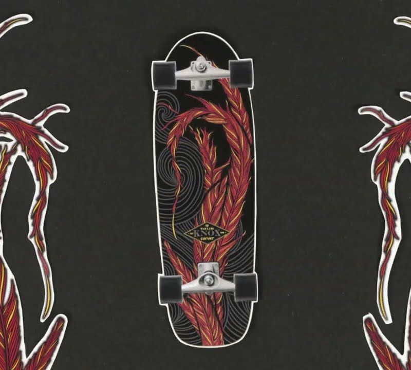 Skateboard surfskate Carver C7 Raw 31.25" Knox Phoenix 222 Complete čierno-červený C11311133 12