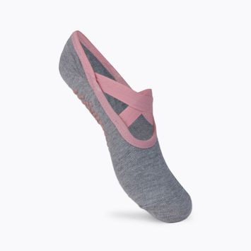 Dámske protišmykové šedé ponožky na jogu Gaiam 63755