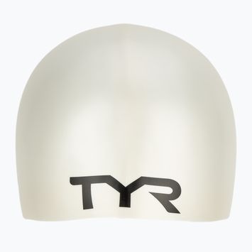 Detská plavecká čiapka TYR Wrinkle-Free Silicone white