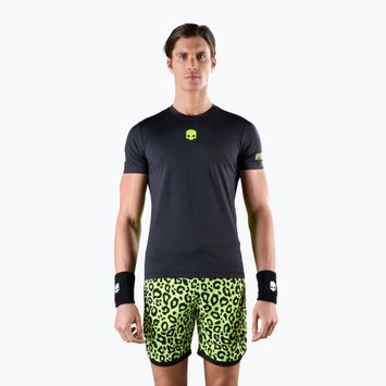 Pánske tenisové tričko HYDROGEN Panther Tech Tee black/yellow