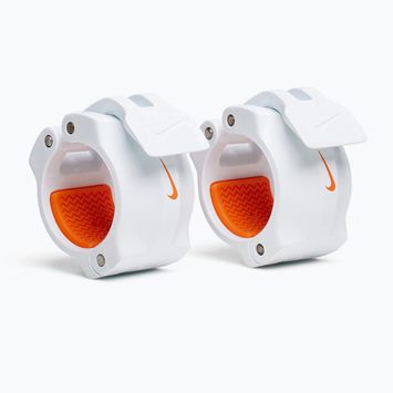 Uzávery na činku Nike Strength Barbell Collars 2ks white/orange
