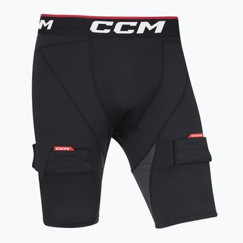 Pánske hokejové šortky so suspensorom CCM Ribano Compresion SR  čierne