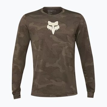 Pánske cyklistické tričko s dlhým rukávom Fox Racing Ranger Tru Dri dirt brown