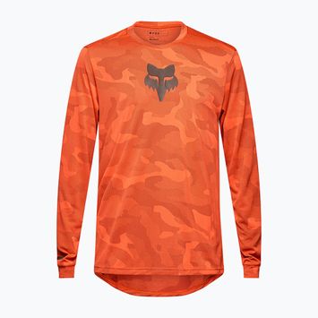 Pánske cyklistické tričko s dlhým rukávom Fox Racing Ranger Tru Dri blood orange