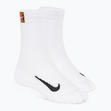 Tenisové ponožky Nike Court Multiplier Cushioned Crew 2 páry biele/biele