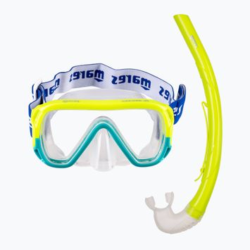 Súprava na šnorchlovanie detská Mares Combo Keewee Junior yellow/auqa/clear