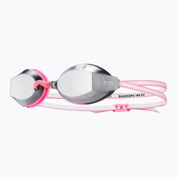 Dámske plavecké okuliare TYR Blackops 140 Ev Racing Mirrored silver/ pink/ white