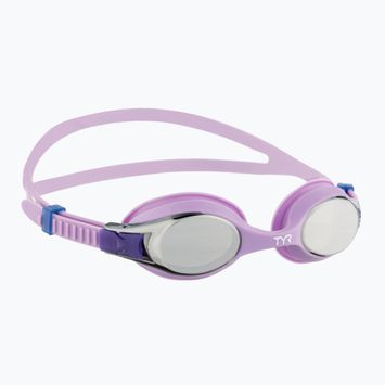 Plavecké okuliare TYR pre deti Swimple Metallized silvger/purple