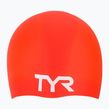 Plavecká čiapka TYR Wrinkle Free Silicone bright red