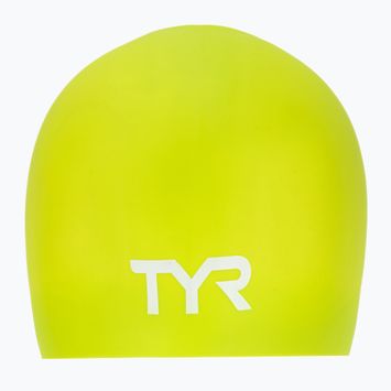 Plavecká čiapka TYR Long Hair Wrinkle Free Silicone limelight