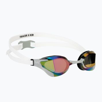 Plavecké okuliare TYR Tracer-X RZR Mirrored white/grey