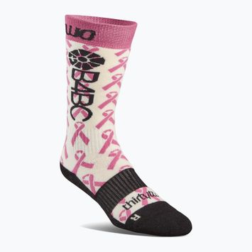 Dámske snowboardové ponožky ThirtyTwo B4BC Merino pink/white